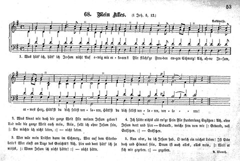 Das geistliche Volkslied: Sammlung geistlicher Lieder für außergottesdienstliche Kreise in vierstimmigem Satze, zugleich asl Begleiterin der "Kleine Missionsharfe" (10. Auflage) page 53