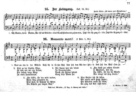 Das geistliche Volkslied: Sammlung geistlicher Lieder für außergottesdienstliche Kreise in vierstimmigem Satze, zugleich asl Begleiterin der "Kleine Missionsharfe" (10. Auflage) page 77