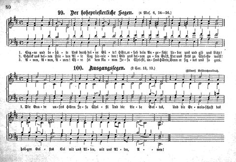 Das geistliche Volkslied: Sammlung geistlicher Lieder für außergottesdienstliche Kreise in vierstimmigem Satze, zugleich asl Begleiterin der "Kleine Missionsharfe" (10. Auflage) page 80