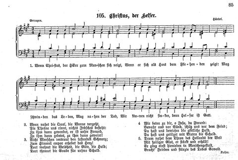 Das geistliche Volkslied: Sammlung geistlicher Lieder für außergottesdienstliche Kreise in vierstimmigem Satze, zugleich asl Begleiterin der "Kleine Missionsharfe" (10. Auflage) page 85