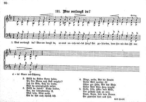 Das geistliche Volkslied: Sammlung geistlicher Lieder für außergottesdienstliche Kreise in vierstimmigem Satze, zugleich asl Begleiterin der "Kleine Missionsharfe" (10. Auflage) page 90