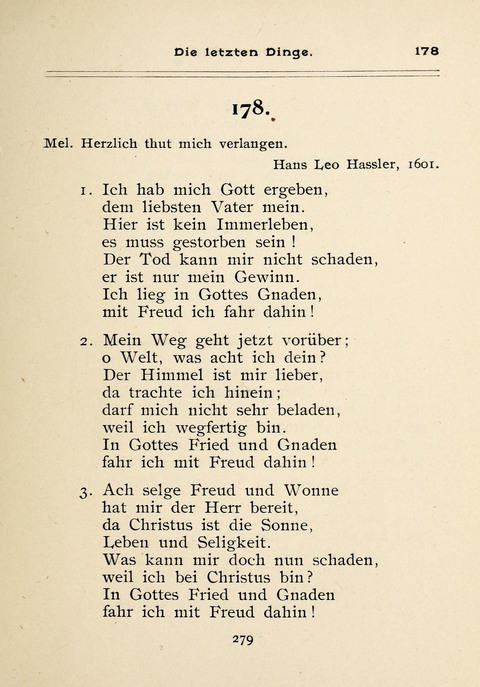 Gesangbuch der Zionsgemeinde zu Baltimore page 279