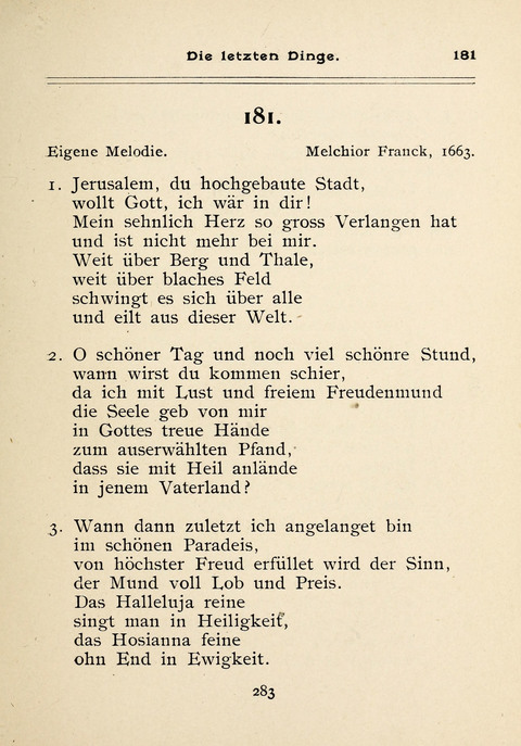 Gesangbuch der Zionsgemeinde zu Baltimore page 283