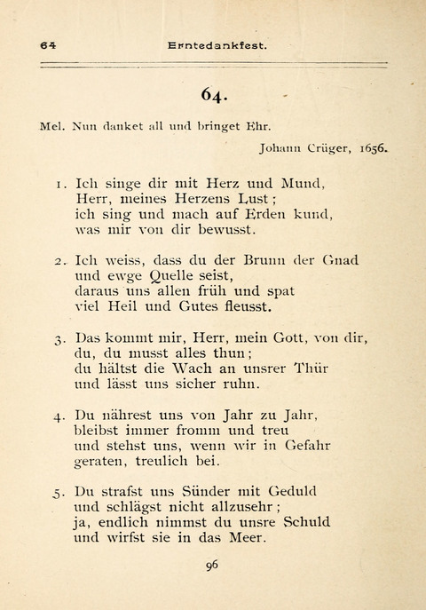 Gesangbuch der Zionsgemeinde zu Baltimore page 96