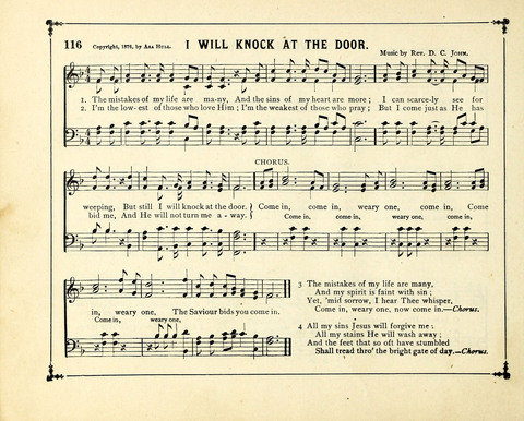 The Gem of Gems: a choice collection of sacred songs, original and selected, for the use of Sunday-Schools, Bible Classes and Social Worship page 116