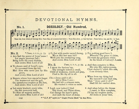 The Gem of Gems: a choice collection of sacred songs, original and selected, for the use of Sunday-Schools, Bible Classes and Social Worship page 179