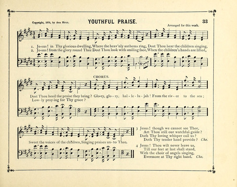 The Gem of Gems: a choice collection of sacred songs, original and selected, for the use of Sunday-Schools, Bible Classes and Social Worship page 33