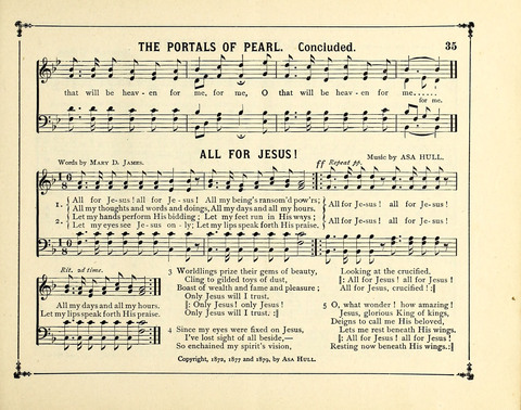 The Gem of Gems: a choice collection of sacred songs, original and selected, for the use of Sunday-Schools, Bible Classes and Social Worship page 35