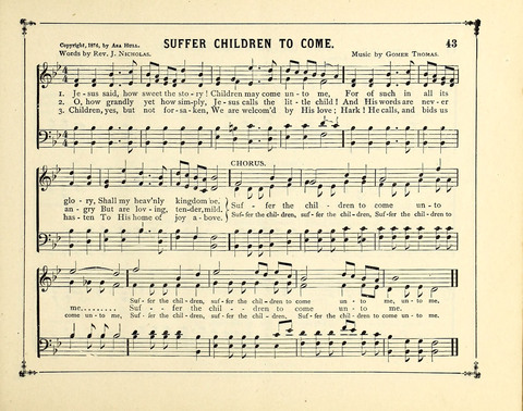 The Gem of Gems: a choice collection of sacred songs, original and selected, for the use of Sunday-Schools, Bible Classes and Social Worship page 43