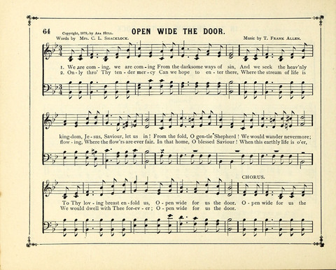 The Gem of Gems: a choice collection of sacred songs, original and selected, for the use of Sunday-Schools, Bible Classes and Social Worship page 64