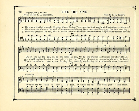 The Gem of Gems: a choice collection of sacred songs, original and selected, for the use of Sunday-Schools, Bible Classes and Social Worship page 70