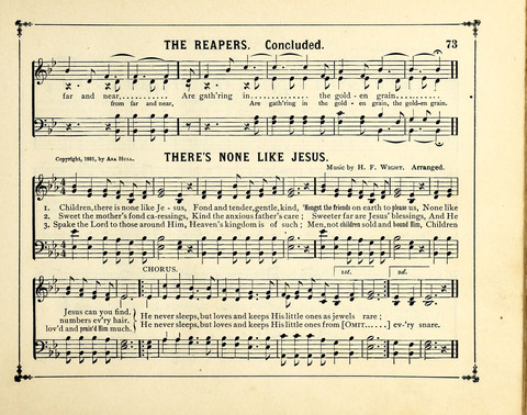 The Gem of Gems: a choice collection of sacred songs, original and selected, for the use of Sunday-Schools, Bible Classes and Social Worship page 73