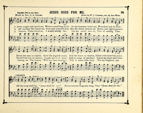 The Gem of Gems: a choice collection of sacred songs, original and selected, for the use of Sunday-Schools, Bible Classes and Social Worship page 99