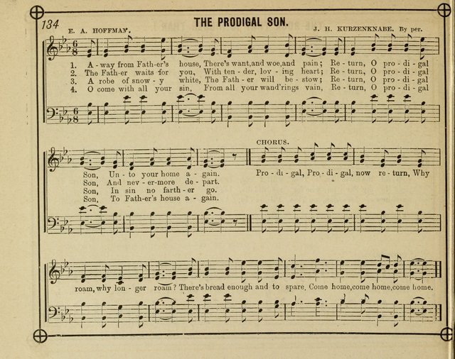 Heavenward: a choice selection of sacred songs, adapted to the wants of Sunday Schools, Praise Meetings and the Home Circle page 134