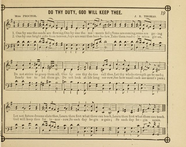 Heavenward: a choice selection of sacred songs, adapted to the wants of Sunday Schools, Praise Meetings and the Home Circle page 19