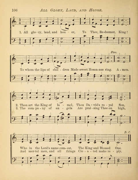 The Hosanna: a book of hymns, songs, chants, and anthems for children page 106