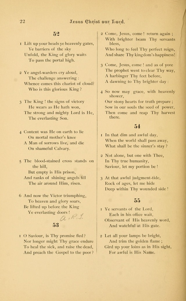 Hymnal page 22