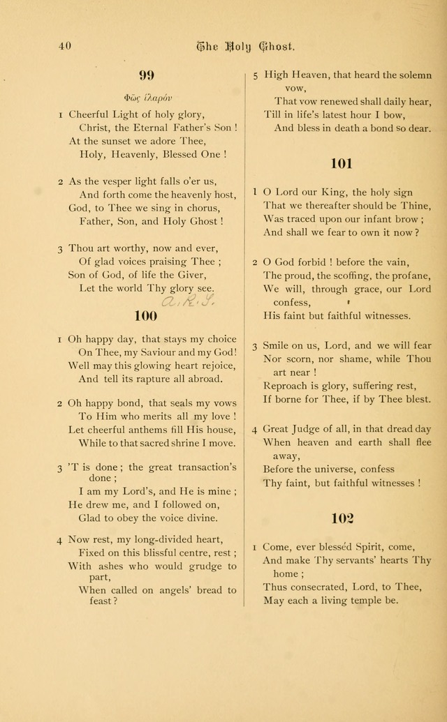 Hymnal page 40