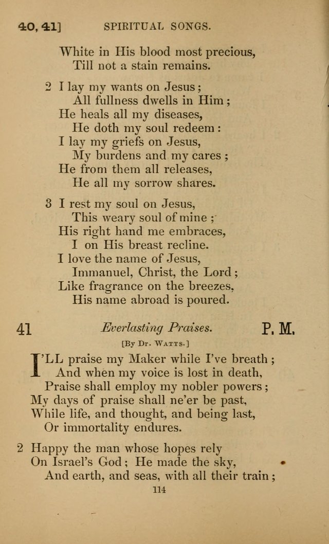 Hymns for All Christians page 114