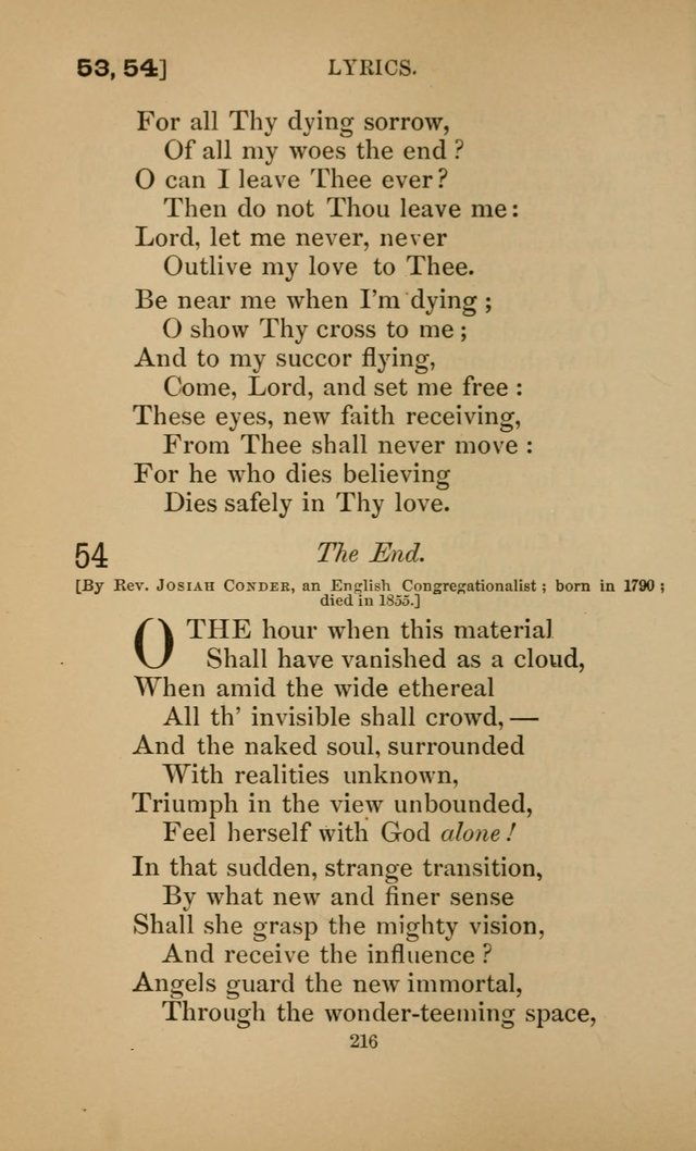 Hymns for All Christians page 216