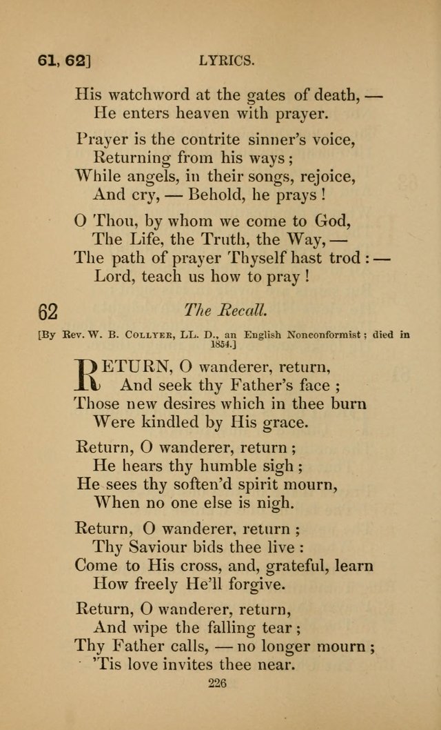 Hymns for All Christians page 226