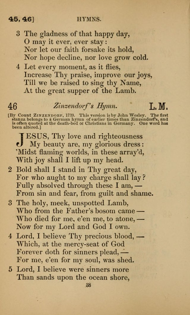 Hymns for All Christians page 38