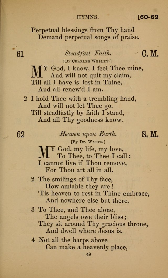 Hymns for All Christians page 49