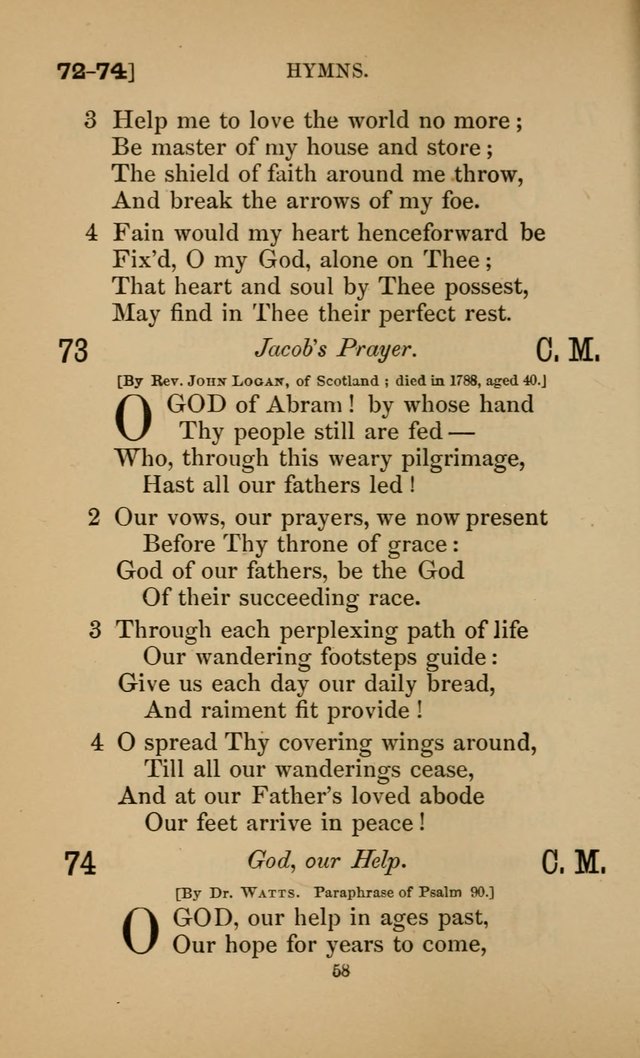 Hymns for All Christians page 58