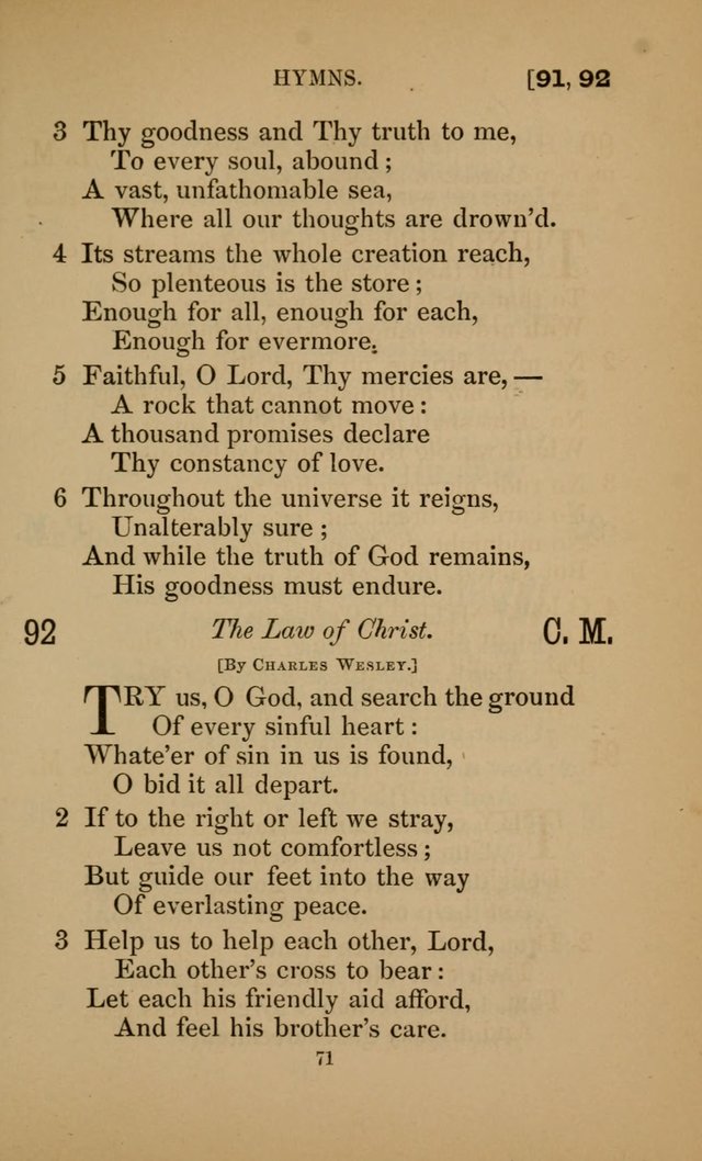 Hymns for All Christians page 71