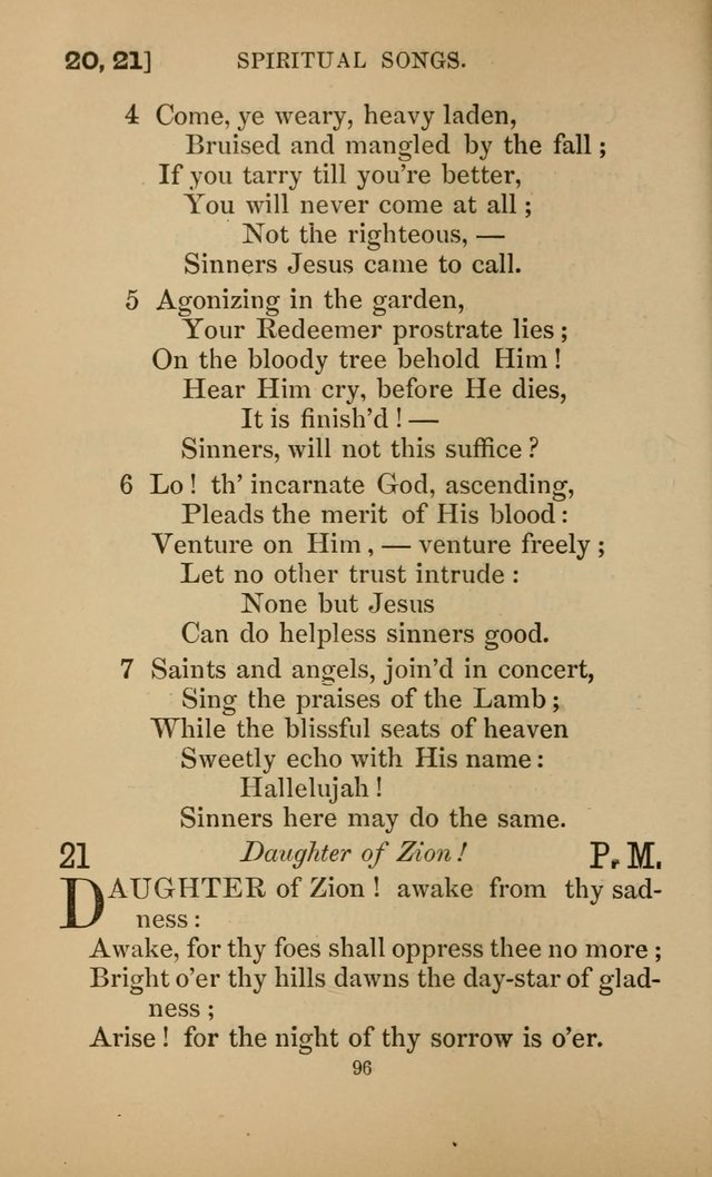 Hymns for All Christians page 96