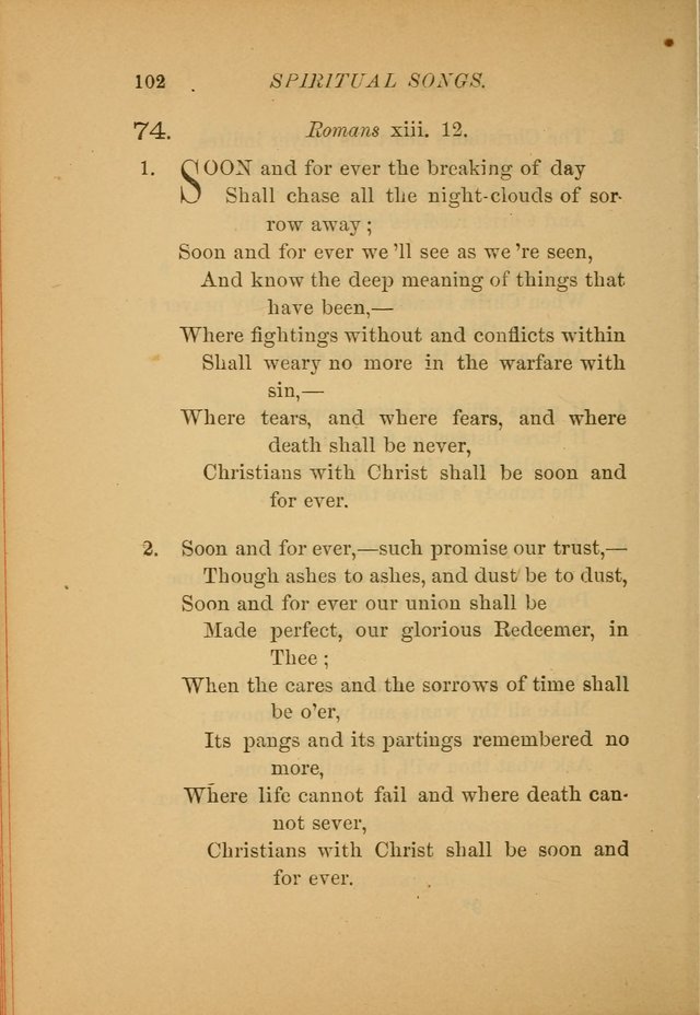 Hymns for the Church on Earth: being three hundred and sixty-six hymns and spiritual songs. (For the most part of modern date.) (New Ed.) page 104