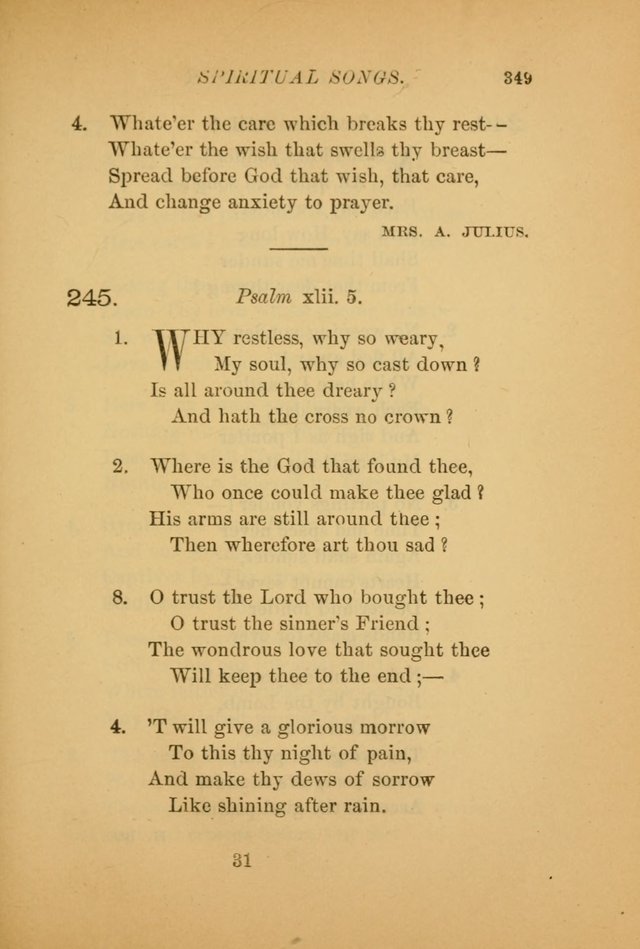 Hymns for the Church on Earth: being three hundred and sixty-six hymns and spiritual songs. (For the most part of modern date.) (New Ed.) page 351