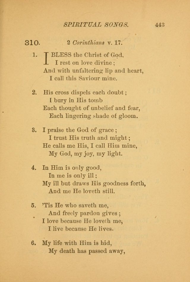 Hymns for the Church on Earth: being three hundred and sixty-six hymns and spiritual songs. (For the most part of modern date.) (New Ed.) page 445