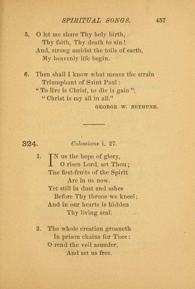 Hymns for the Church on Earth: being three hundred and sixty-six hymns and spiritual songs. (For the most part of modern date.) (New Ed.) page 459