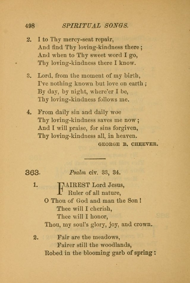 Hymns for the Church on Earth: being three hundred and sixty-six hymns and spiritual songs. (For the most part of modern date.) (New Ed.) page 500