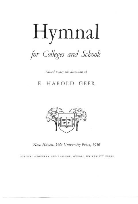 Hymnal for Colleges and Schools page iii