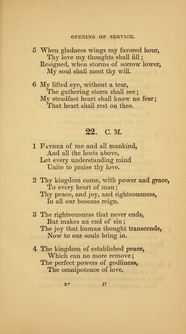 Hymns for the Church of Christ (3rd thousand) page 17