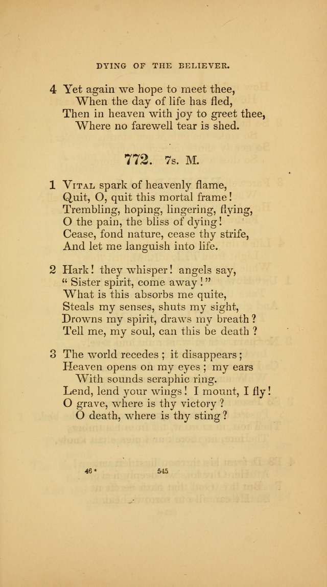 Hymns for the Church of Christ (3rd thousand) page 545