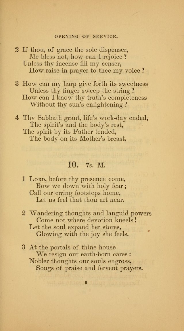 Hymns for the Church of Christ (3rd thousand) page 9