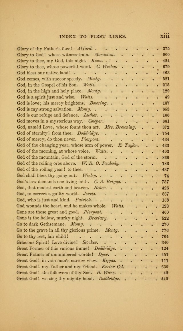 Hymns for the Church of Christ (3rd thousand) page xviii