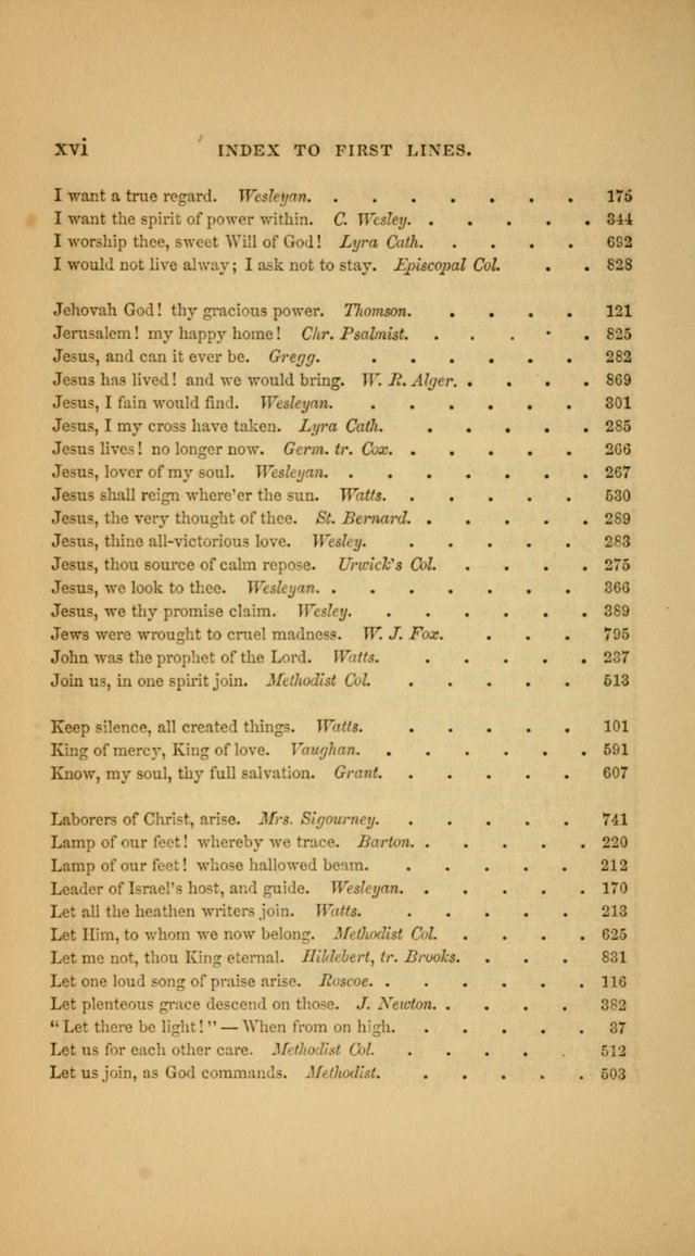 Hymns for the Church of Christ (3rd thousand) page xxi