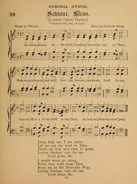 Hymns for Elementary Schools: original and selected page 65