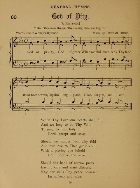 Hymns for Elementary Schools: original and selected page 66