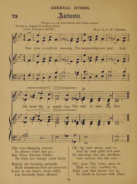 Hymns for Elementary Schools: original and selected page 84