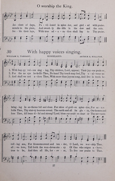 A Hymnal for Joyous Youth: An all-purpose hymnal for church, young peoples