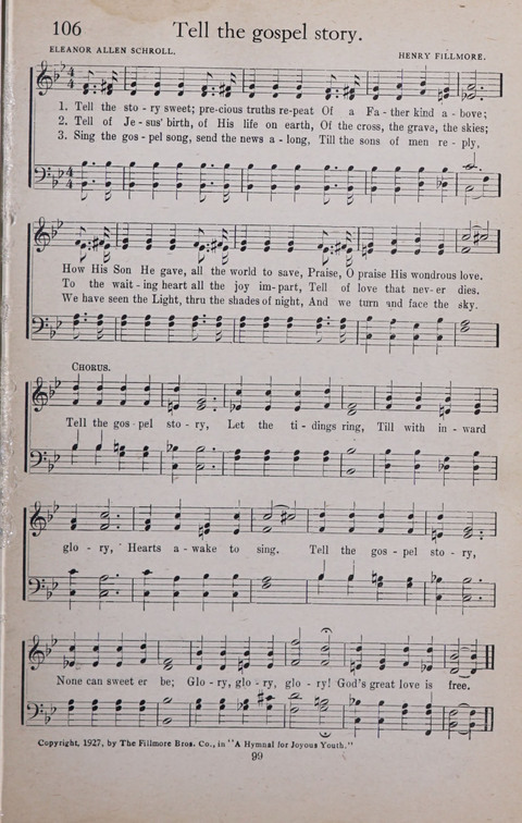 A Hymnal for Joyous Youth: An all-purpose hymnal for church, young peoples