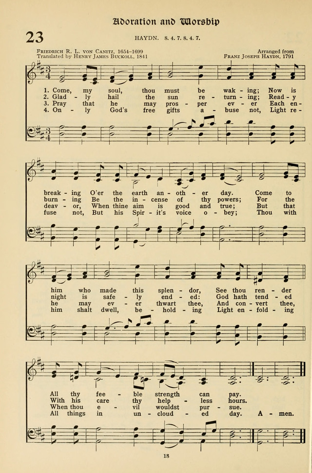 Hymns for the Living Age page 18