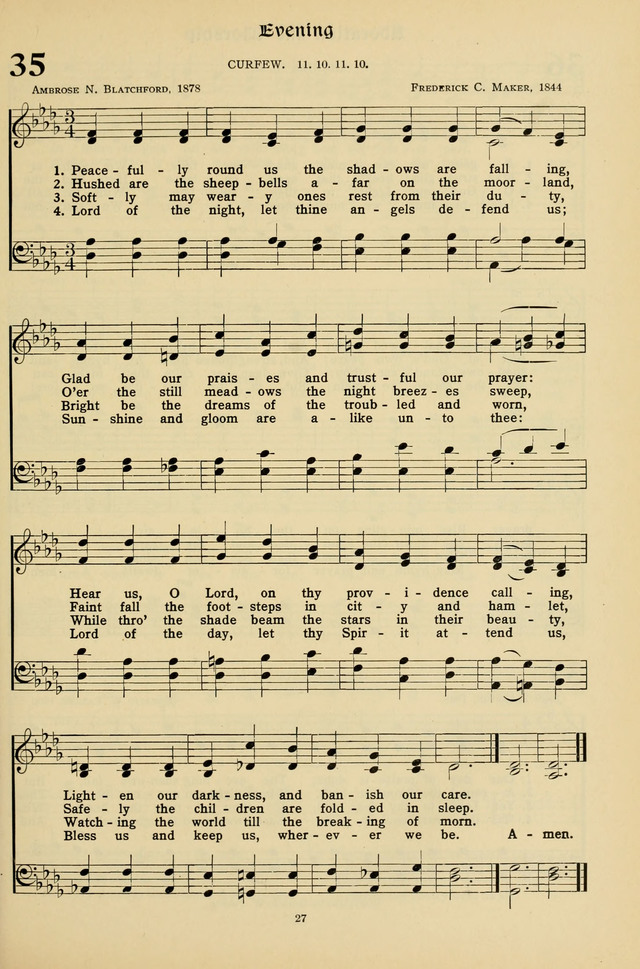 Hymns for the Living Age page 27