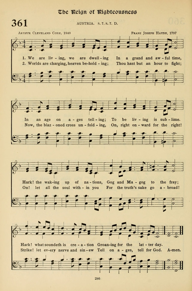 Hymns for the Living Age page 286