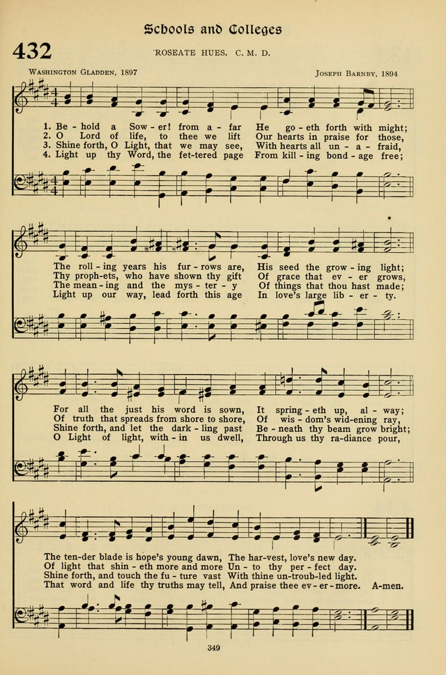 Hymns for the Living Age page 349